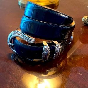 Brighton black leather belt size XXL